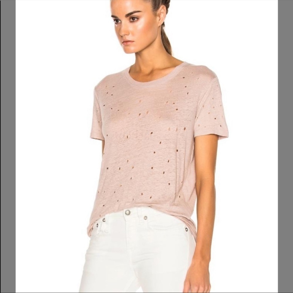 IRO Distressed Linen T-shirt